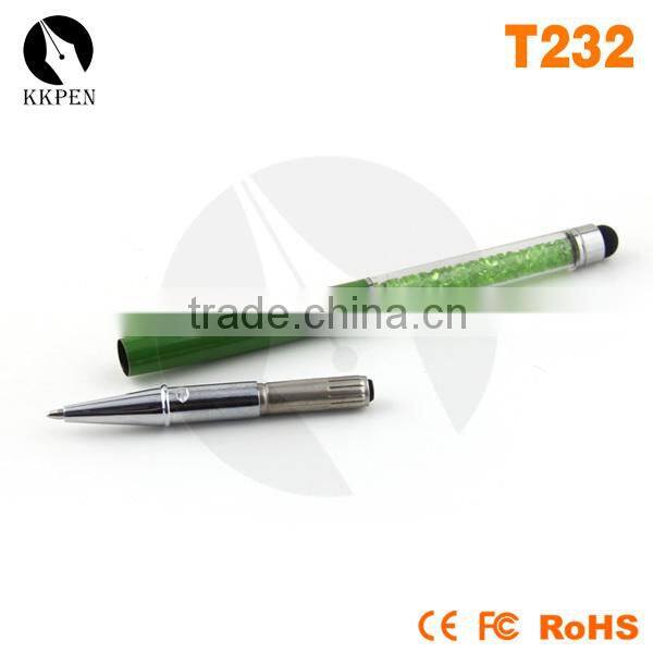 KKPEN Stationery ballpen 2 in 1 crystal stylus pen touch pen