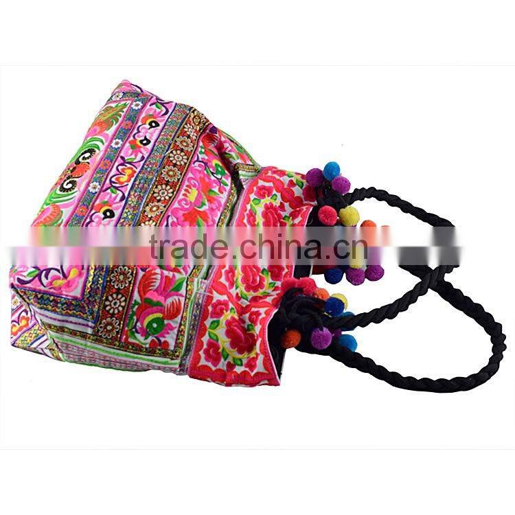Top quality embroidered shoulder bag Vietnam embroidery bags