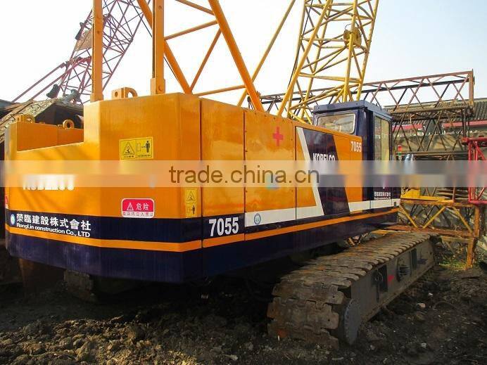 Kobelco crawler crane 55 ton for sale, Used Kobelco crawler crane 55 ton
