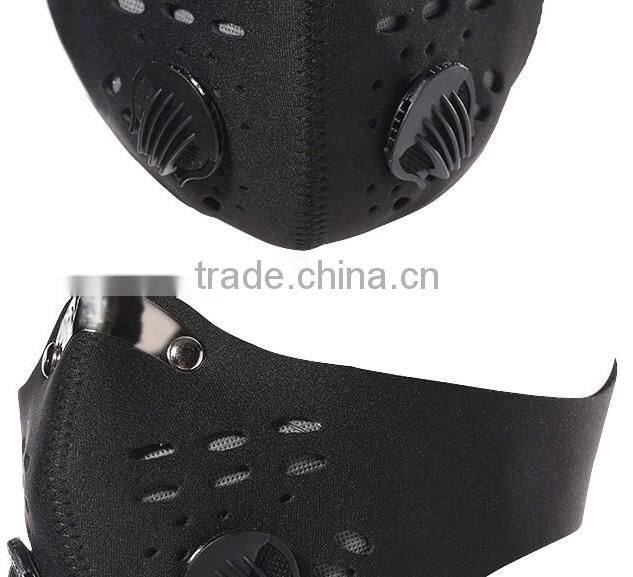 hot sale super anti air pollution dustproof mask warm cycling face Half Neoprene activated carbon filter pm 2.5 bike riding ski