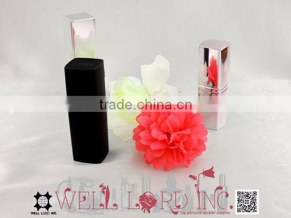 6cm elegant pink aluminum plating outer cover pulling cap lipstick