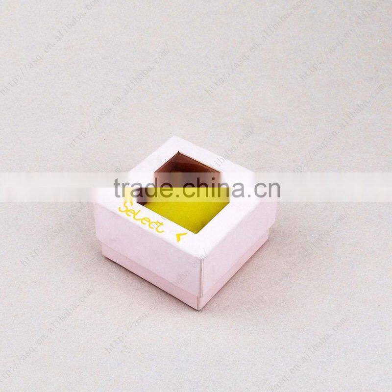 Custom cheap paper watch gift box with PVC window