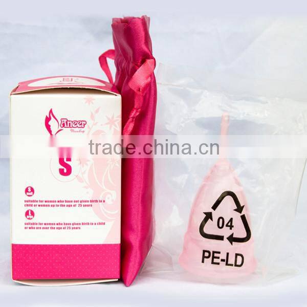 anti-bacteria 100% medical silicone menstrual cup