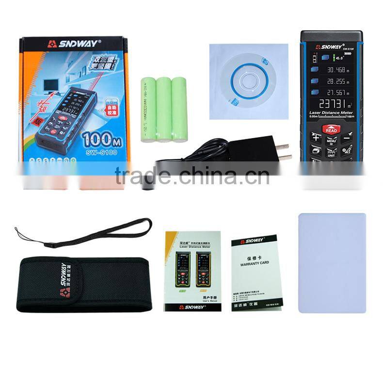 Precision 0.05-100m Measurement range Portable laser rangefinder SW-S100 Digital laser distance meter