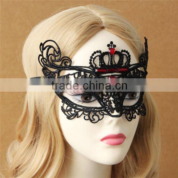 MYLOVE Red crystal sexy black lace mask wholesale MLMJ19