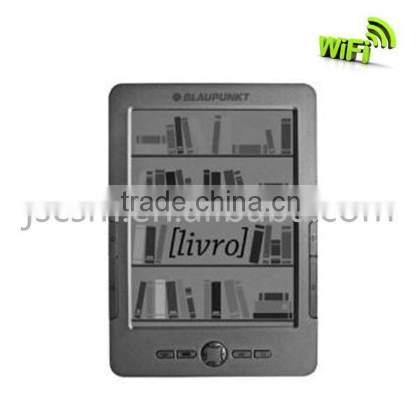 Hot seller! 6 inch e ink ebook with wifi support 802.11b/g touch screen 4Gmemory built-in made in china