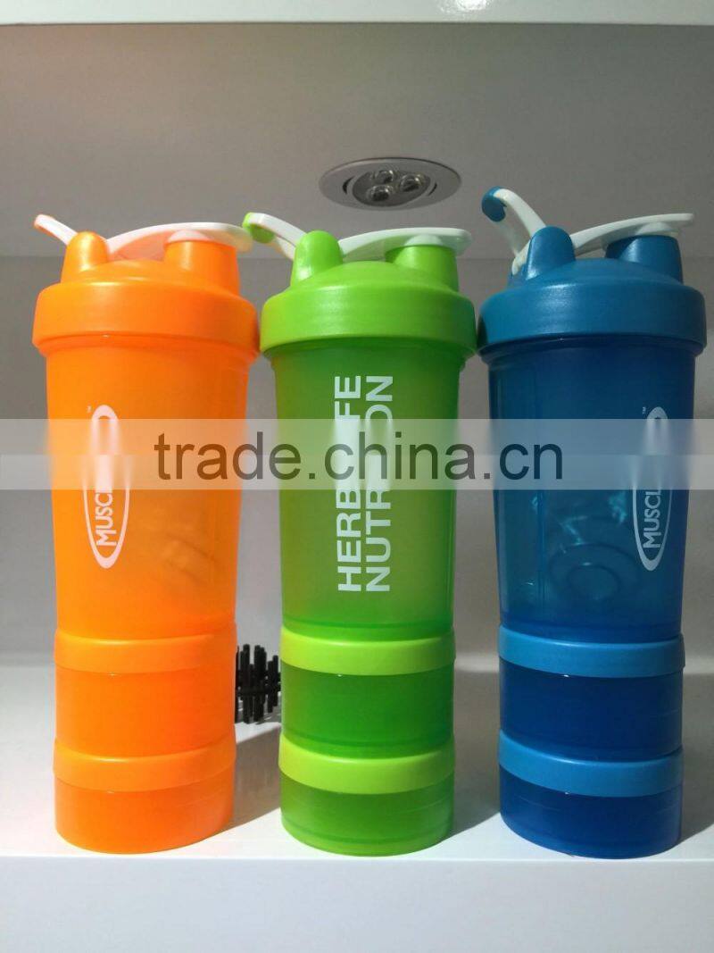 Custom Smart bpa-free plastic protein 600ml shaker bottle wholesale