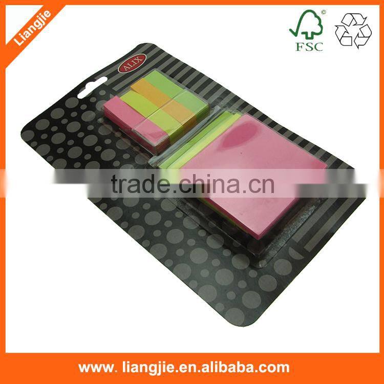 Colorful PET remover sticky notes with back board