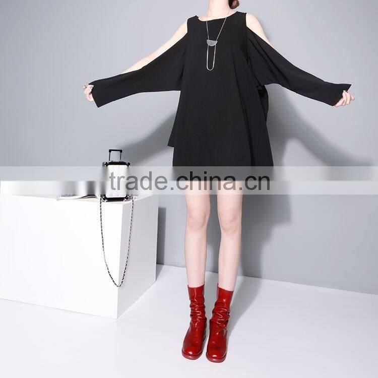 Summer Chiffion Vest Dress Multi-way to Wear Unique Off Shoulder Lace-up Knot Black White