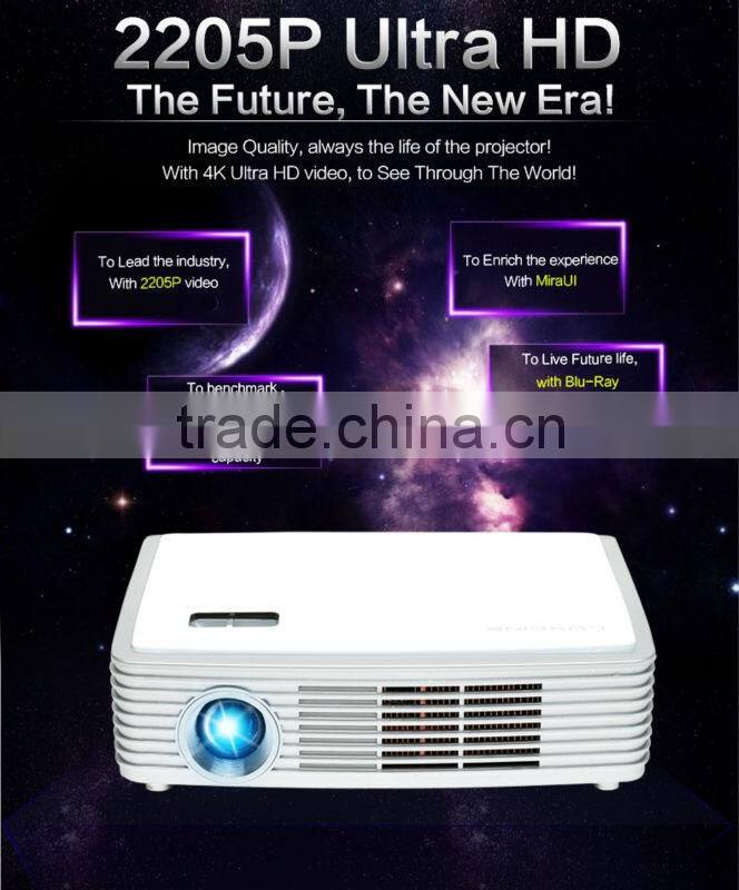 2015 Hot Sales! High Standard Ultra HD Bluetooth 4.0 3D LED Portable Projector/Home Projector/Mini Projector Support WIFI