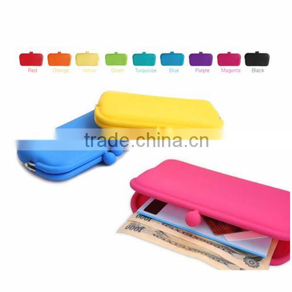Fashionable Colorful Coin Purse Silicone Cosmetic Bag