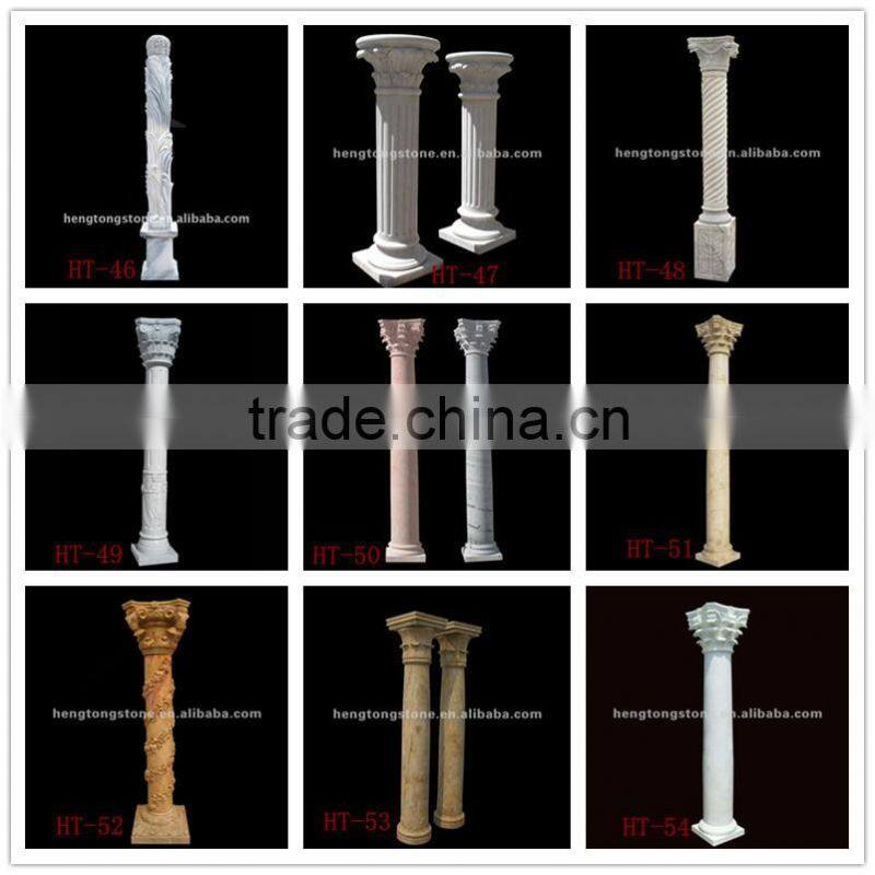 Solid Yellow Granite Roman Pillar for sale