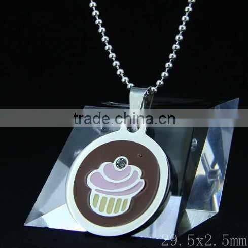 round pendants with enamel patterns