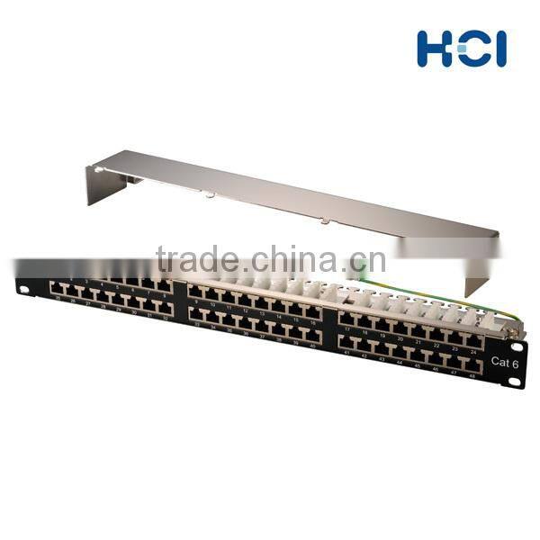 Network Solution 1U 48Port Cat6 Shielded STP 110 LSA IDC Modular Patch Panel