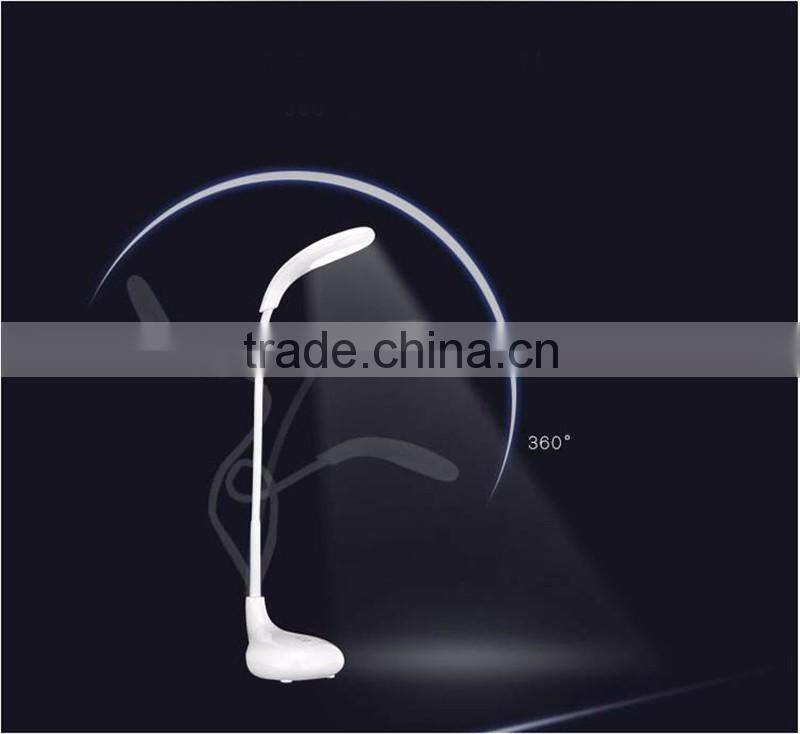 Rechargeable golf-shape touch-Sensitive Control flexible Eye Care reading led desk lamp