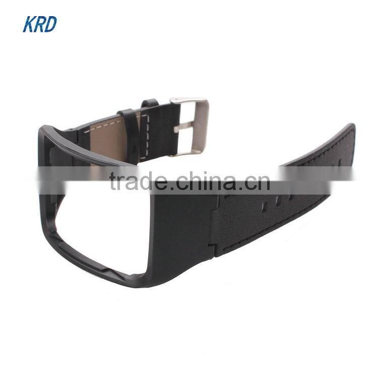 Adjustable Genuine Leather Belt Replacement Wristband Fitness Bracelet Strap For SAMSUNG GALAXY Gear S R750 Steel Wrist Band