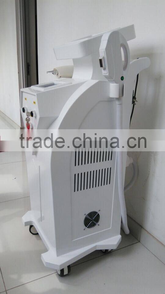 Double handles Elight IPL yag laser machine for hair removal and tattoo removal