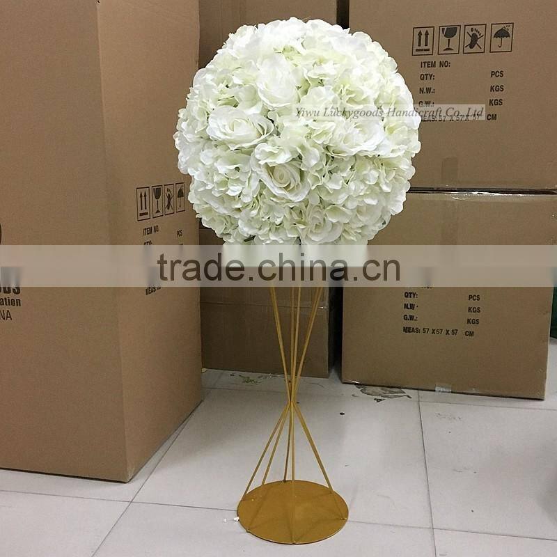 wholesale 50cm coral and white luxury flower centerpieces for wedding table