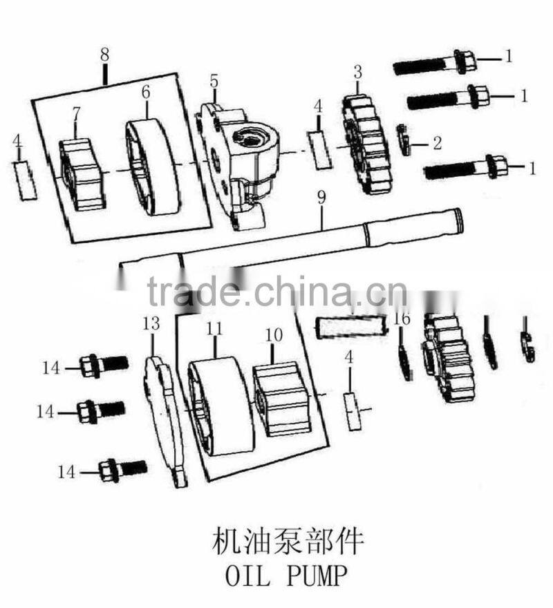 Zongshen engine parts oil pump