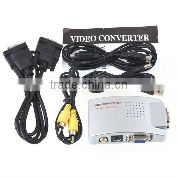 PC VGA to TV Video AV Signal Converter Video Switch Box