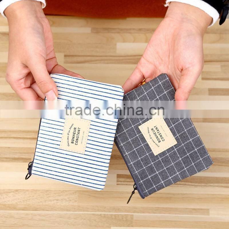 Concise style/Custom various designs jute canvas retro coin purse