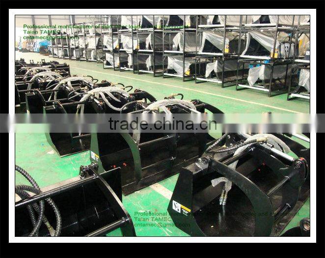 skid steer loader attachment grapple bucket