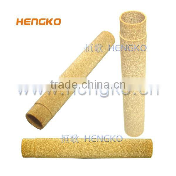 Chemical sintered porosity micron brass filter tube
