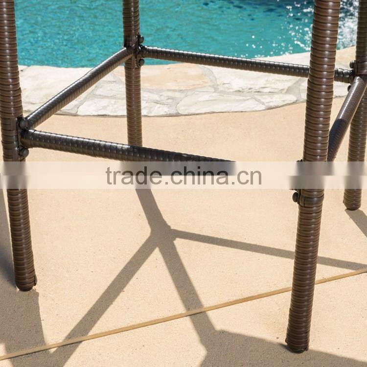 Outdoor bar and lounge furniture wickerwork armrest bar stools china