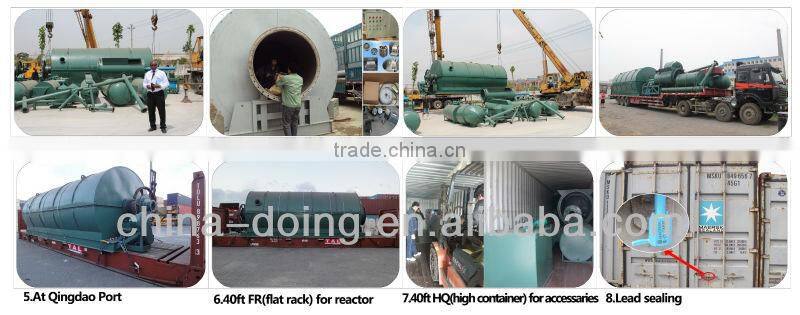 Oil from Waste tire System, Fifth Generation Pyrolysis Machine With Recycling Water Cooling System