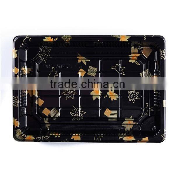 Blister Food Safety Rectangle Square Large Plastic Sushi Food Serving Tray