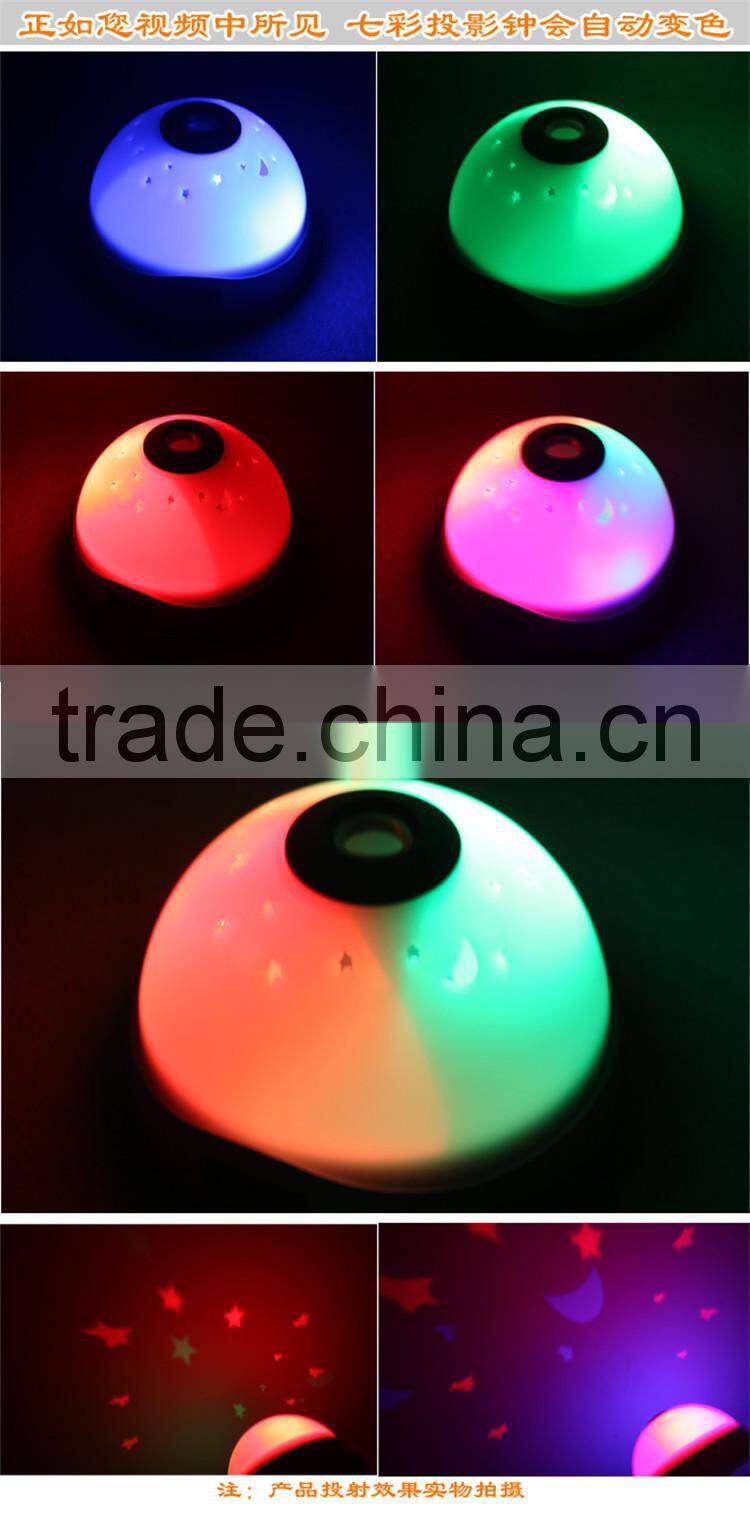 Projection Clock with LED Color-Change Projector