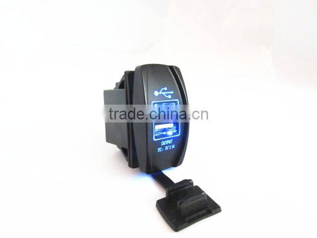 Car Marine DC12V 24V 36V Female USB Socket Carling Switch Style