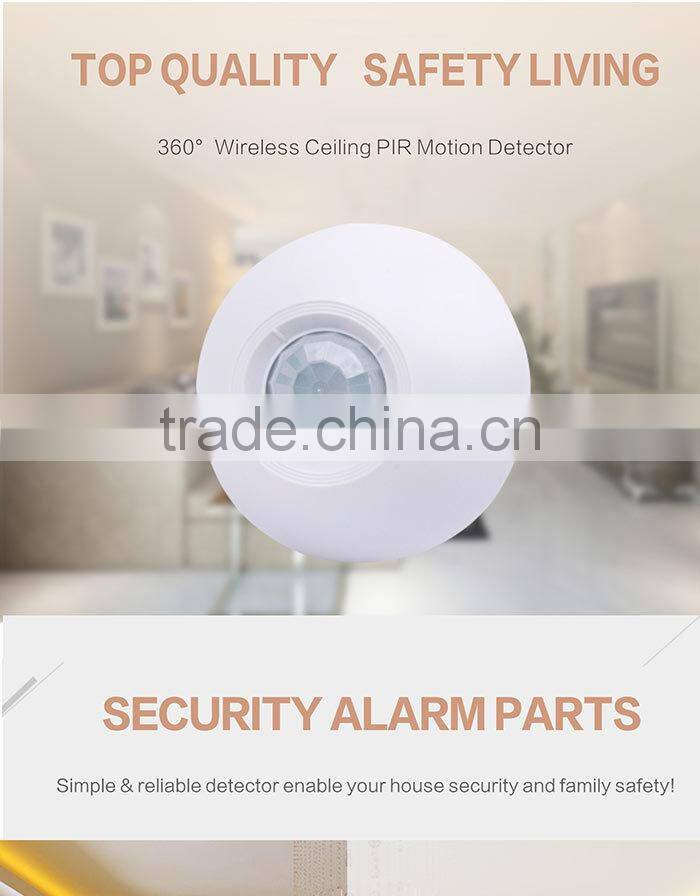 433.92Mhz wireless CEILING CPIR Sensor auto detecting criminal indoor CPIR100B