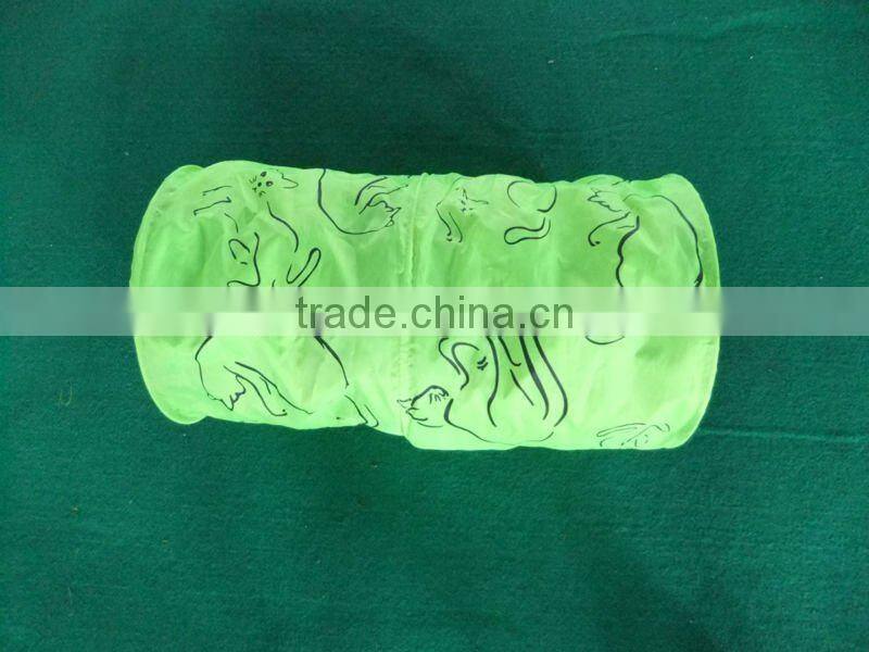 Pet Tunnel Puppy Dog Fun Collapsible Pet Obedience Agility Training Tunnel Striped Cave Chute Tool