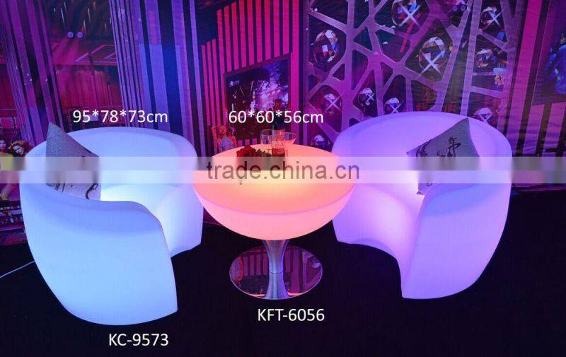 LED glow chair plastic lighted sofa