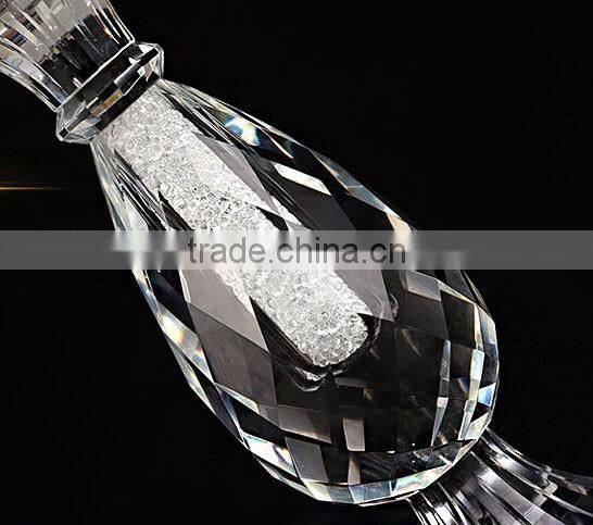Graceful lace lampshade clear K9 crystal table lamp