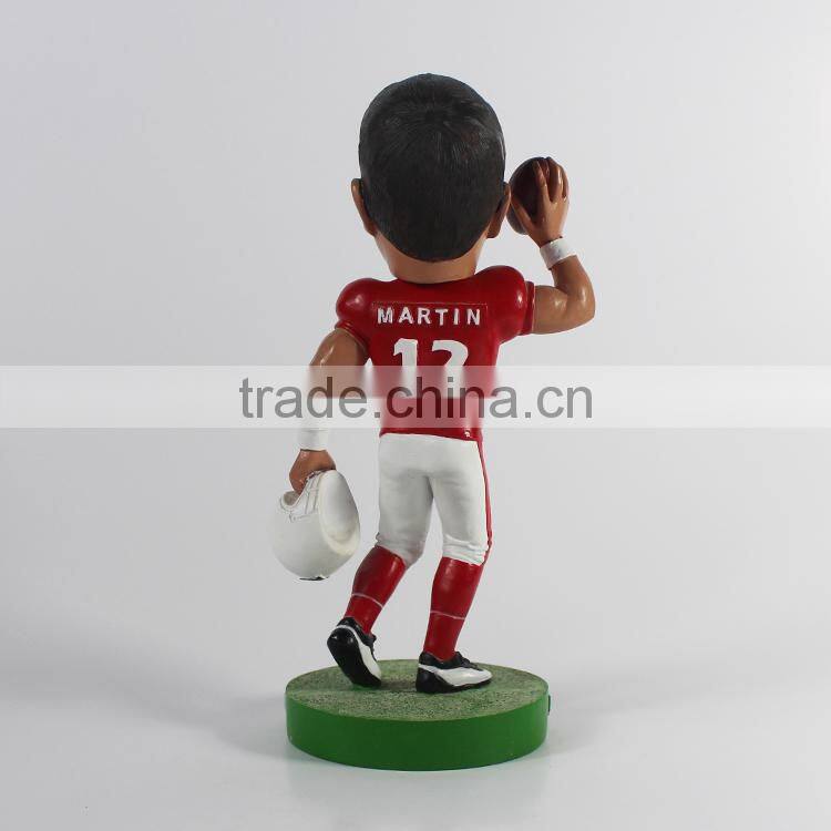 Hotsale custom resin soccer bobble head, NFL bobble head, MLB bobble head