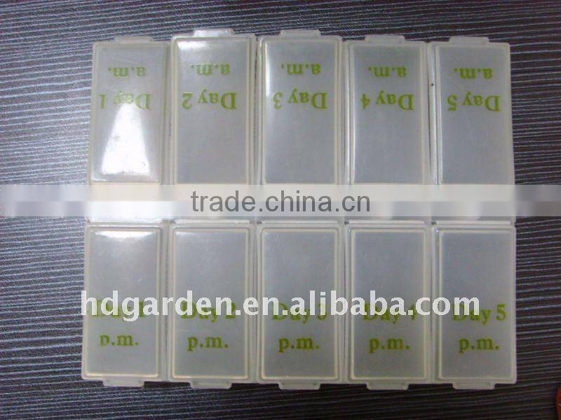 Weekly plastic pill box