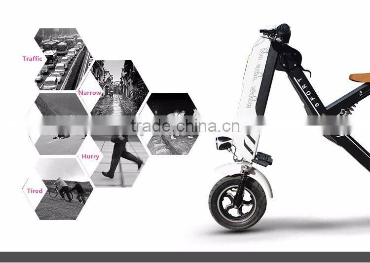 New Arrival Light K10 Electric Folding Bicycle, 10inch 36V 400W Electro Bike, Mini Pocket Folding E-bike