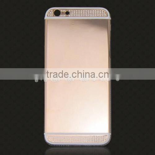 For iPhone 6/6plus 24K Gold / Rose Gold Housing diamond For Iphone6 4.7 inch/for iphone 6 rose gold housing