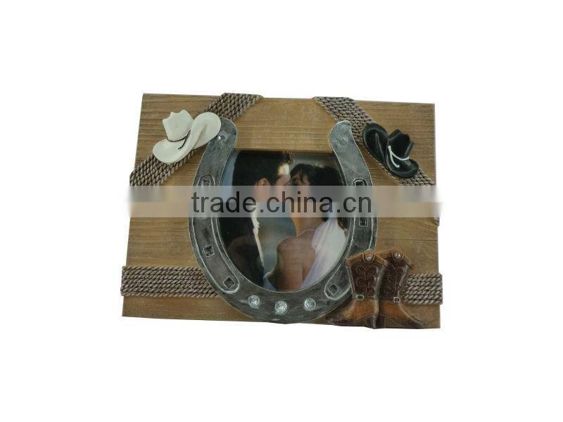 2014 new design cowboy hat with boot photo frame