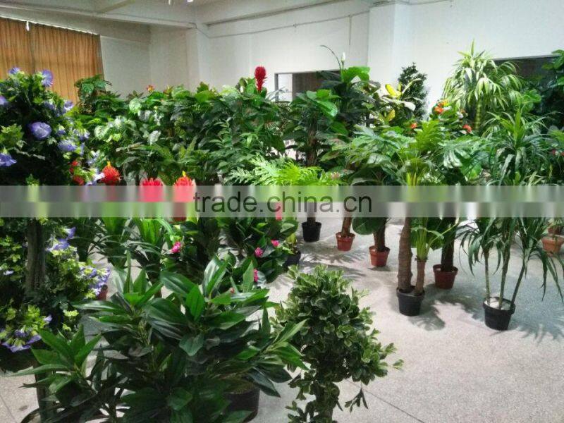Hot sale artificial big banyan tree green leaves