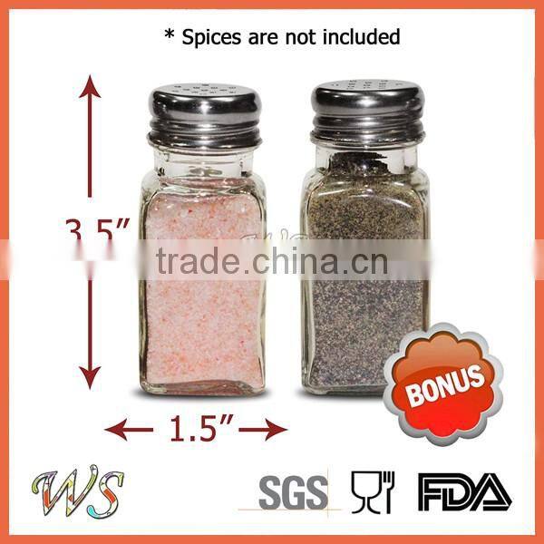 WS-PP12 Premium Salt and Pepper Grinder Set (set of 2) with FREE Salt and Pepper Shakers (set of 2)