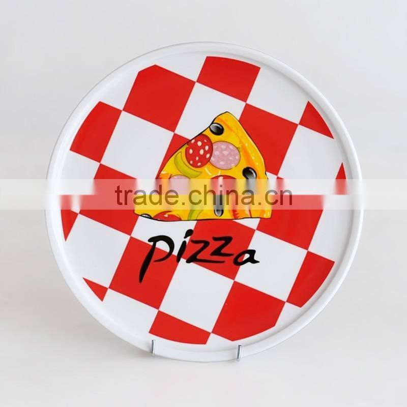 10.75"pizza plate porcelain with decal