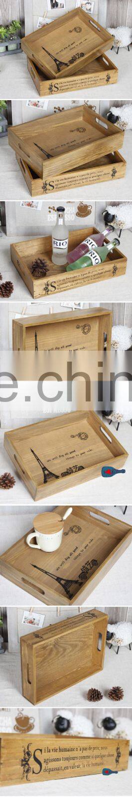 2015 new design wooden serving trays