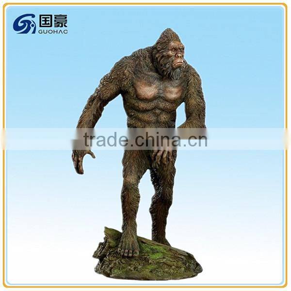 Garden jungle wildlife fiberglass silverback gorilla statue