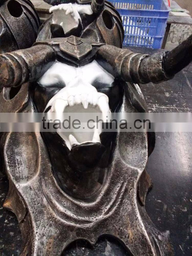 Custom life size carved dragon head skull for sale