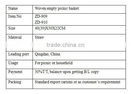 Low price handmade bread basket