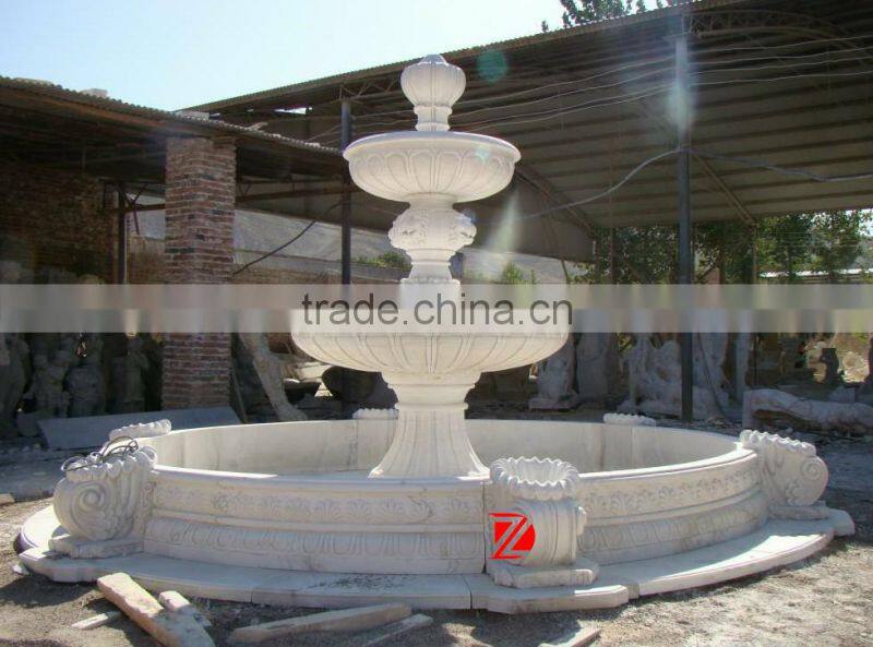 natural garden stone fountain for outdoor decoration H260cm