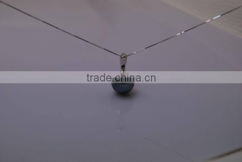 17'' 11-12mm tahitian pearl pendant peacock blue different designs pearl necklace